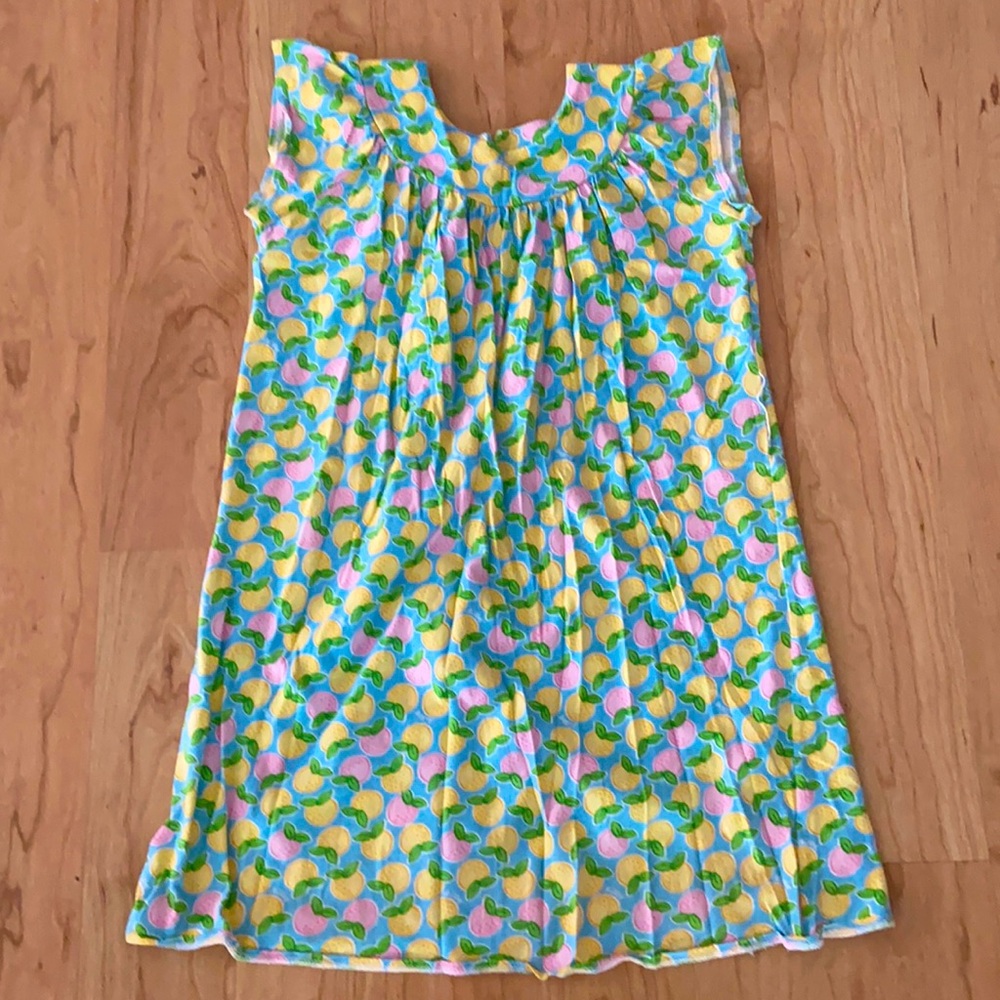 Lilly Pulitzer lemons flutter sleeve girls dress 8